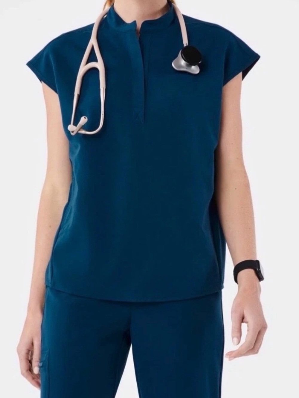 NWT FIGS Rafaela Oversized Scrub Top XXS Deep Reef